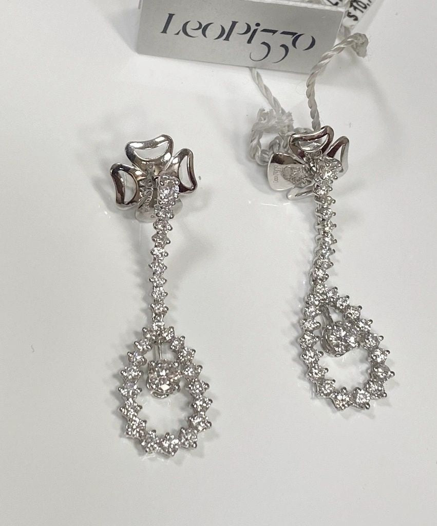 Leo Pizzo 18KT White Gold Diamond Earrings