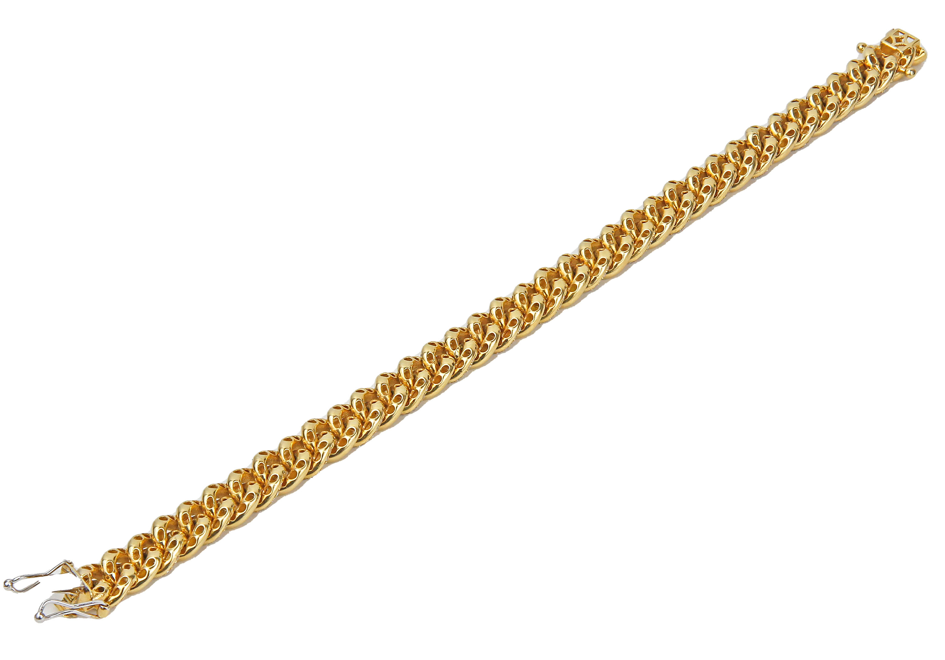 ECJ Collection 18K Yellow Gold Diamond Cuban Link Bracelet 2.80ct. tw