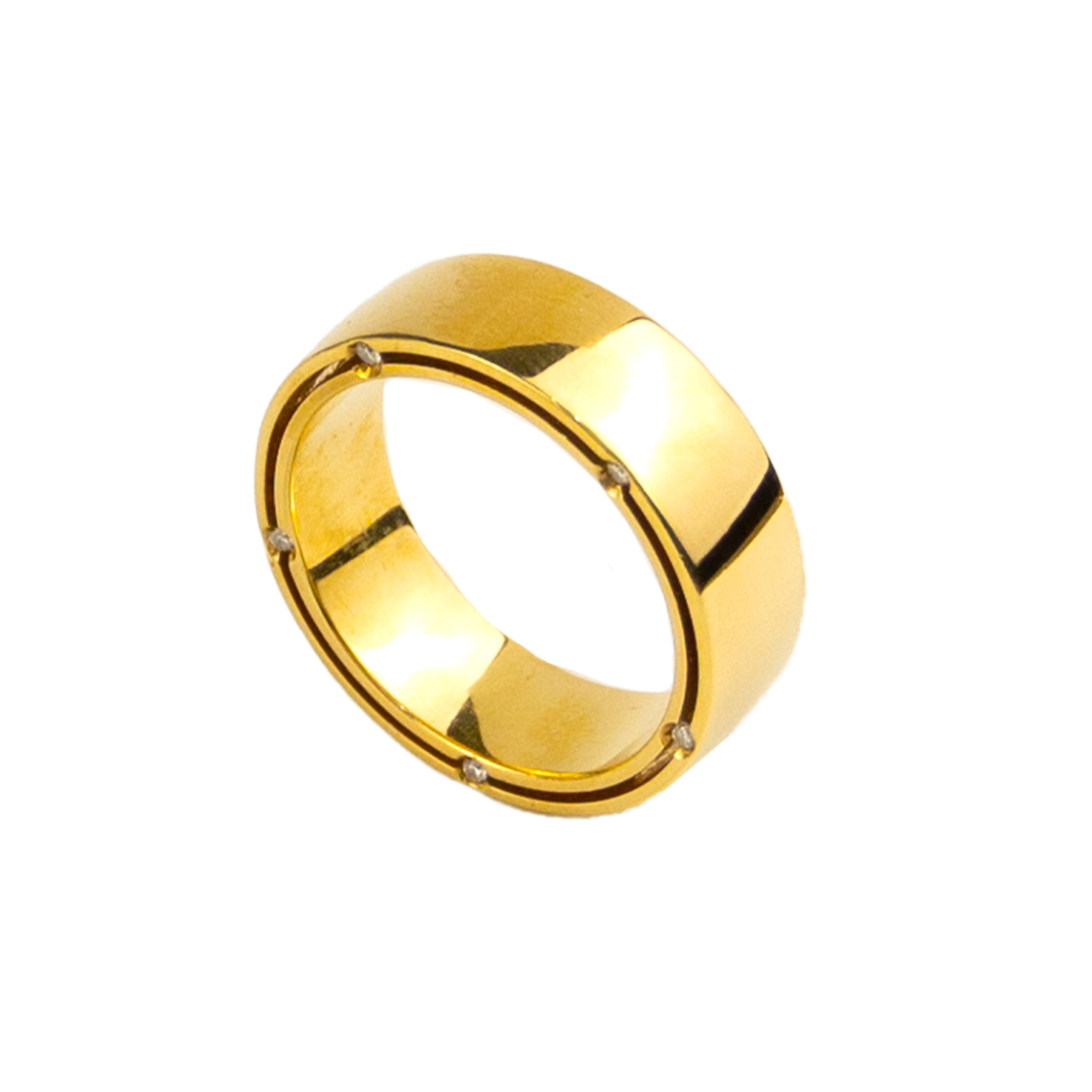 Damiani 18K Yellow Gold Diamond Ring