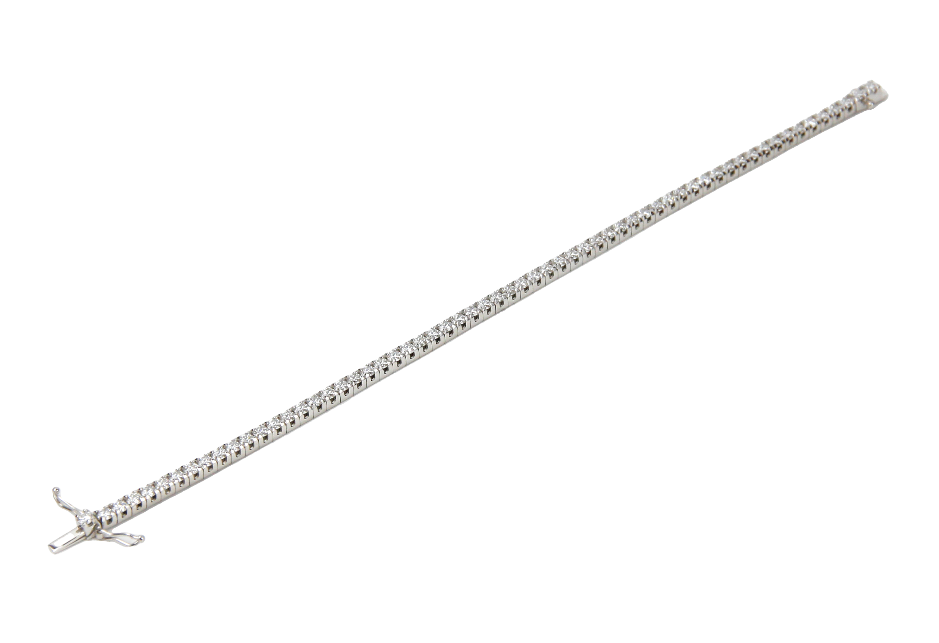 ECJ Collection 18K White Gold 4.31ctw Diamond Tennis Bracelet