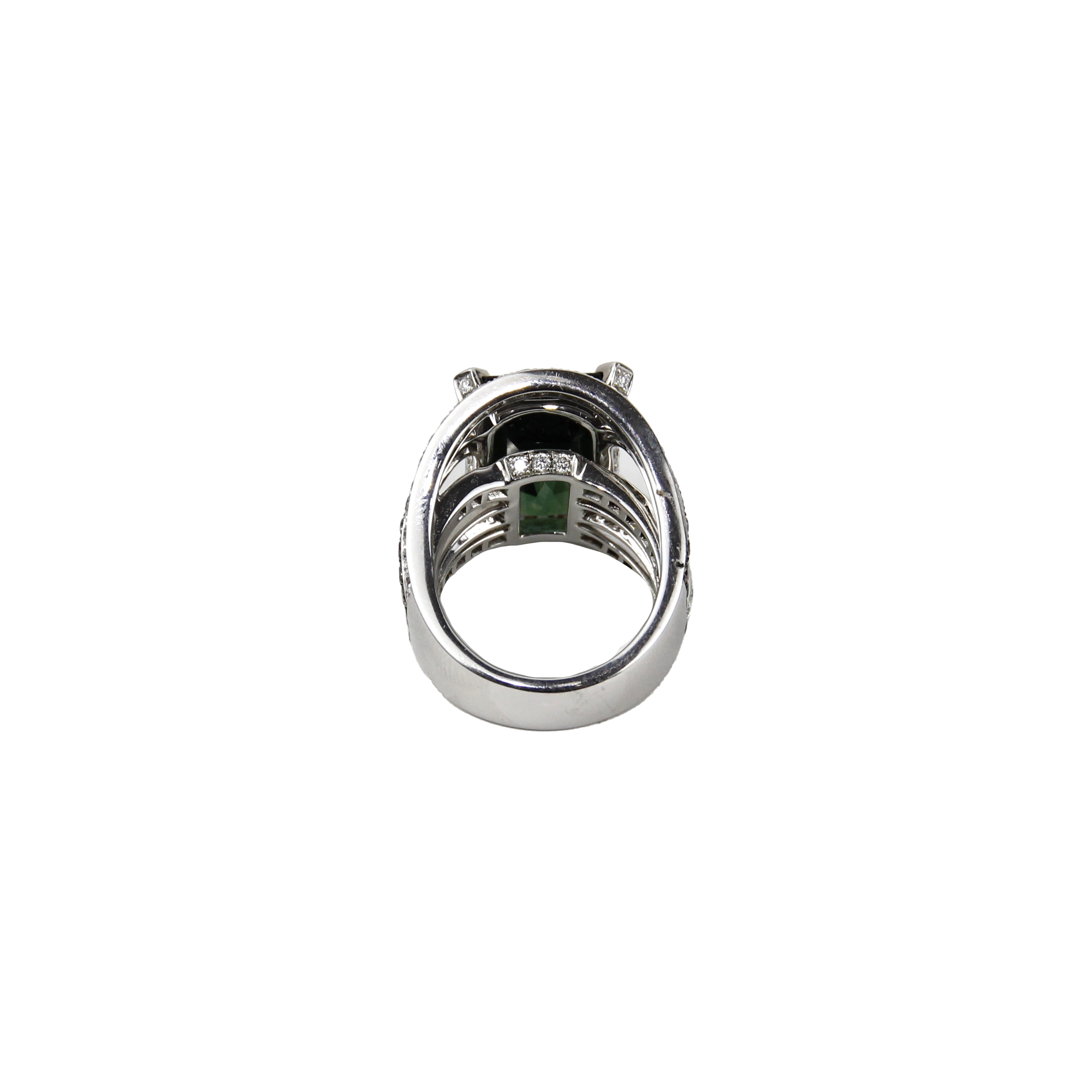 ECJ Collection 18K White Gold 10.00ctw Tourmaline Ring