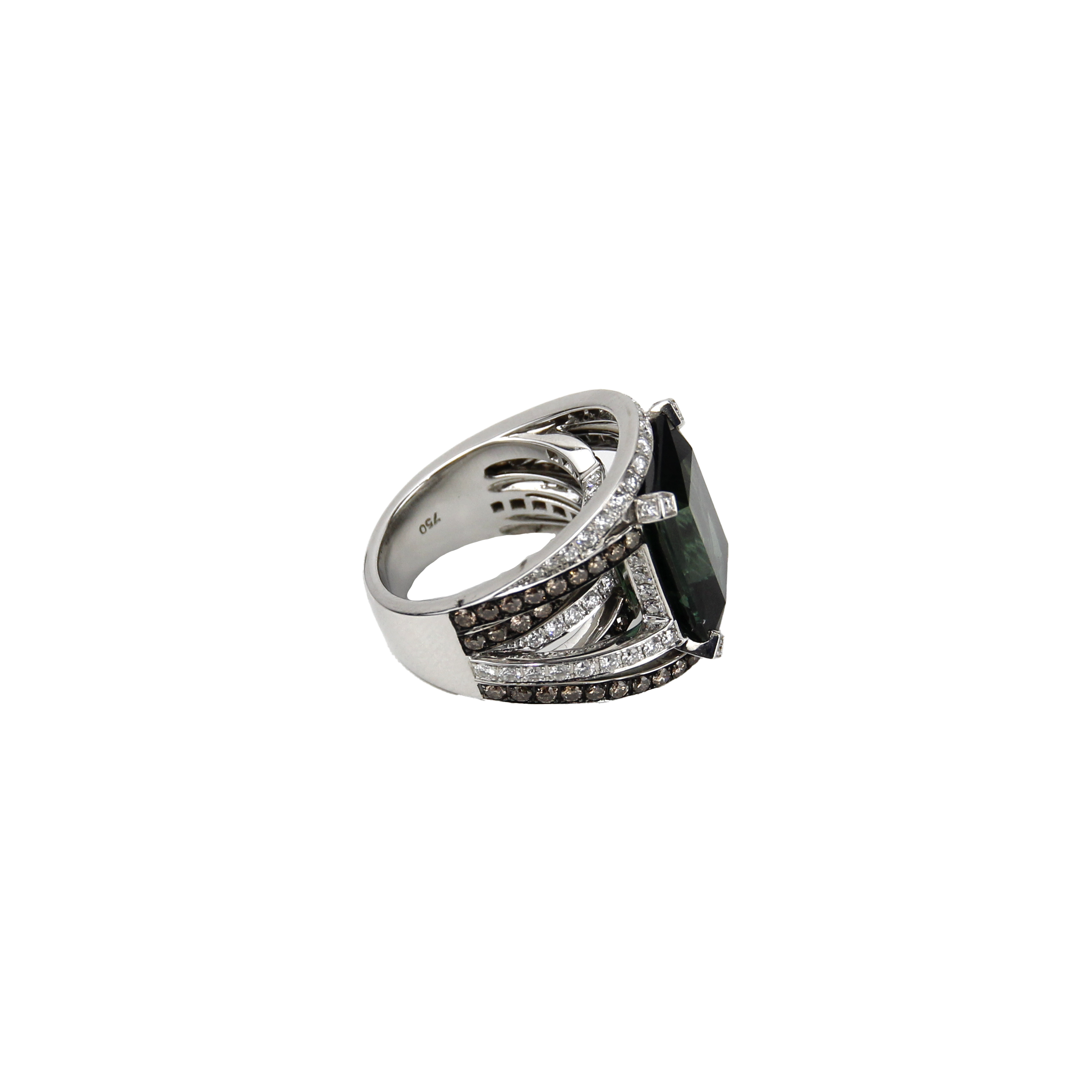 ECJ Collection 18K White Gold 10.00ctw Tourmaline Ring