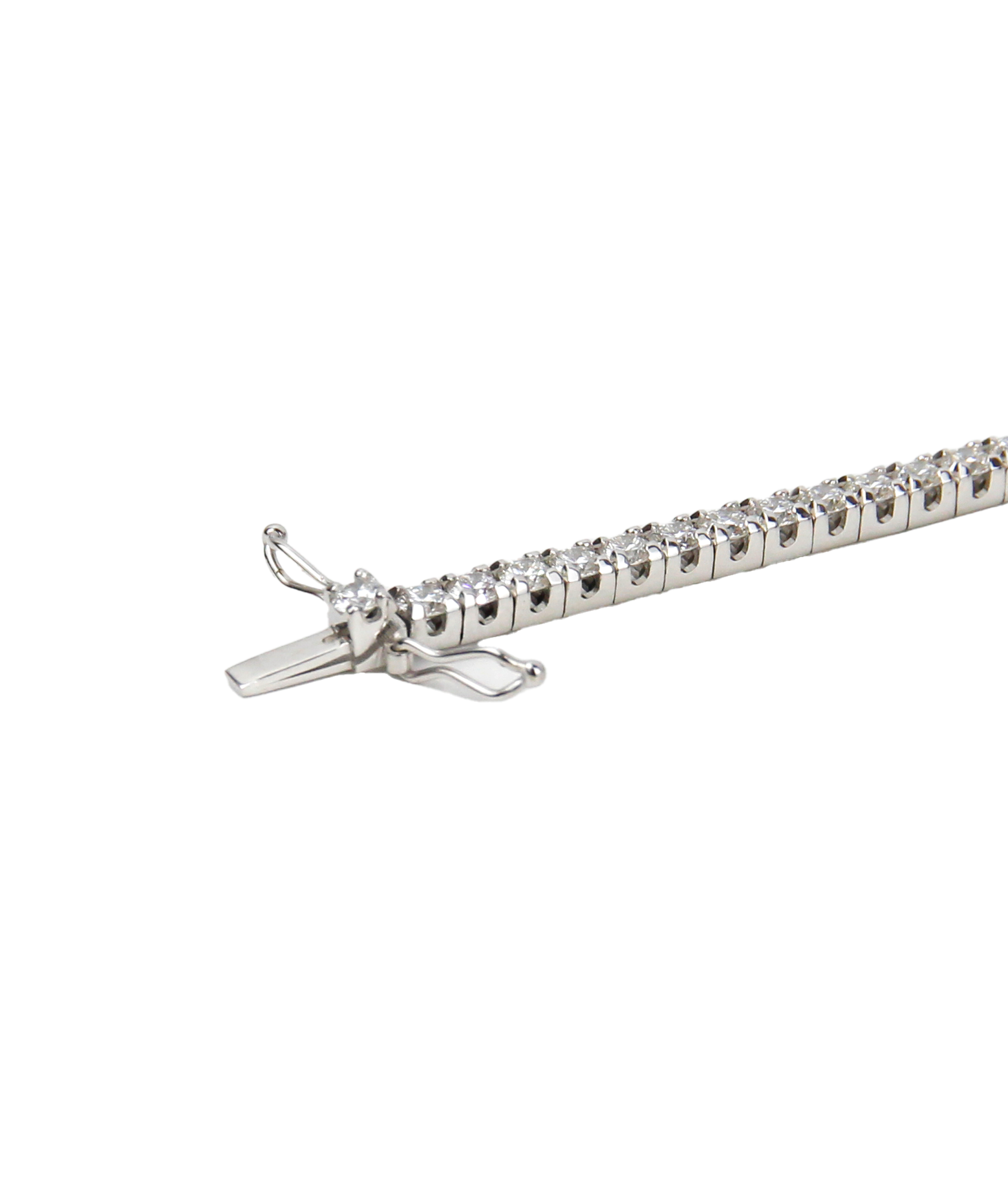 ECJ Collection 18K White Gold 4.31ctw Diamond Tennis Bracelet