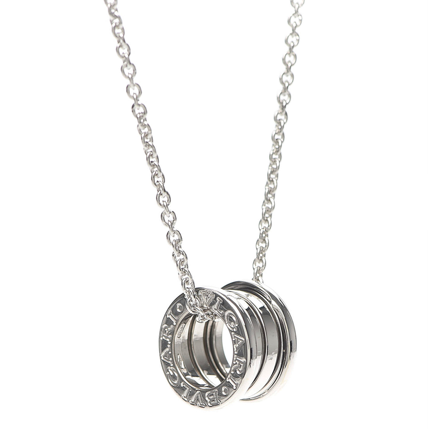 BVLGARI 18K White Gold B.Zero1 Pendant Necklace