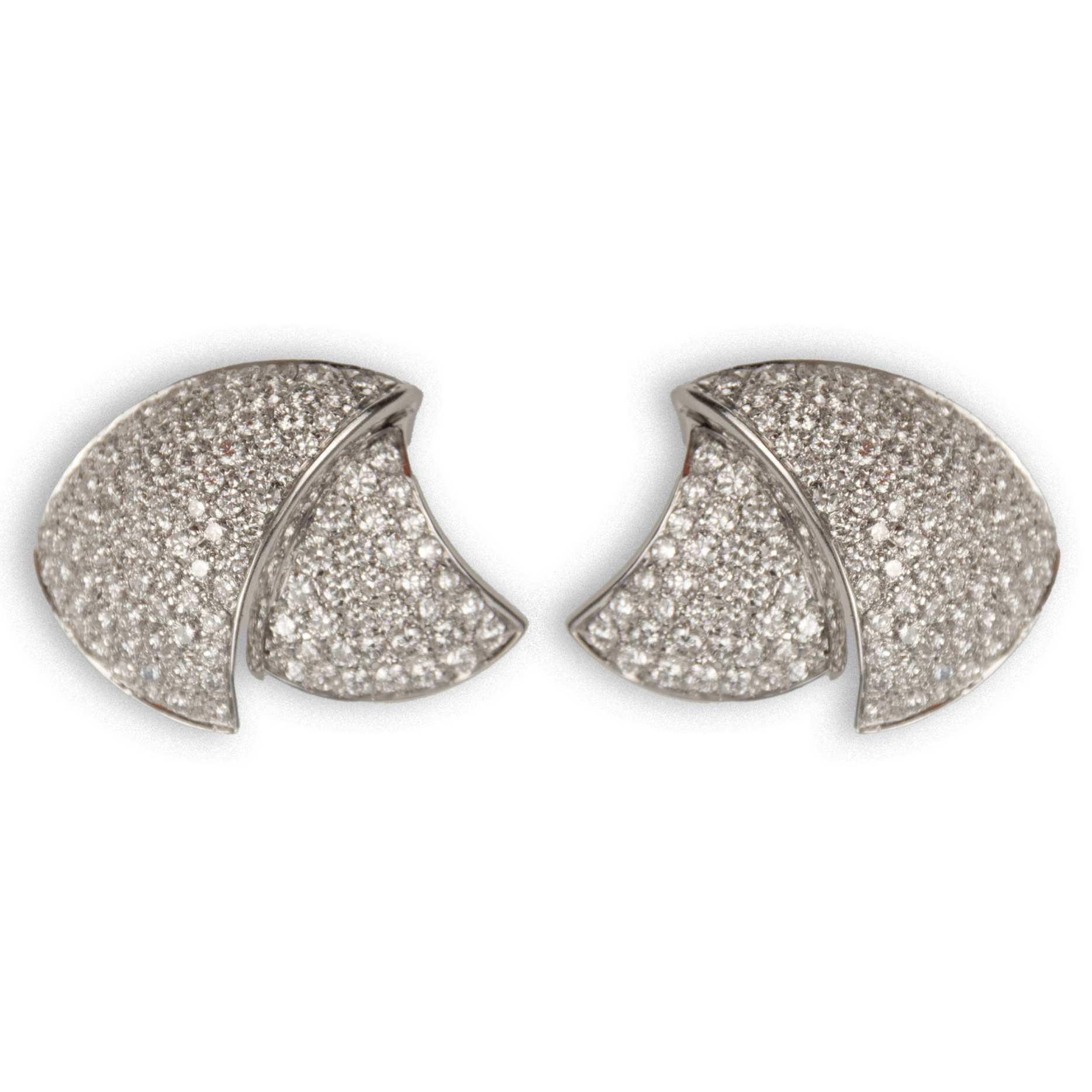 Stefan Hafner 18K White Gold 4.94ctw Diamond Earrings