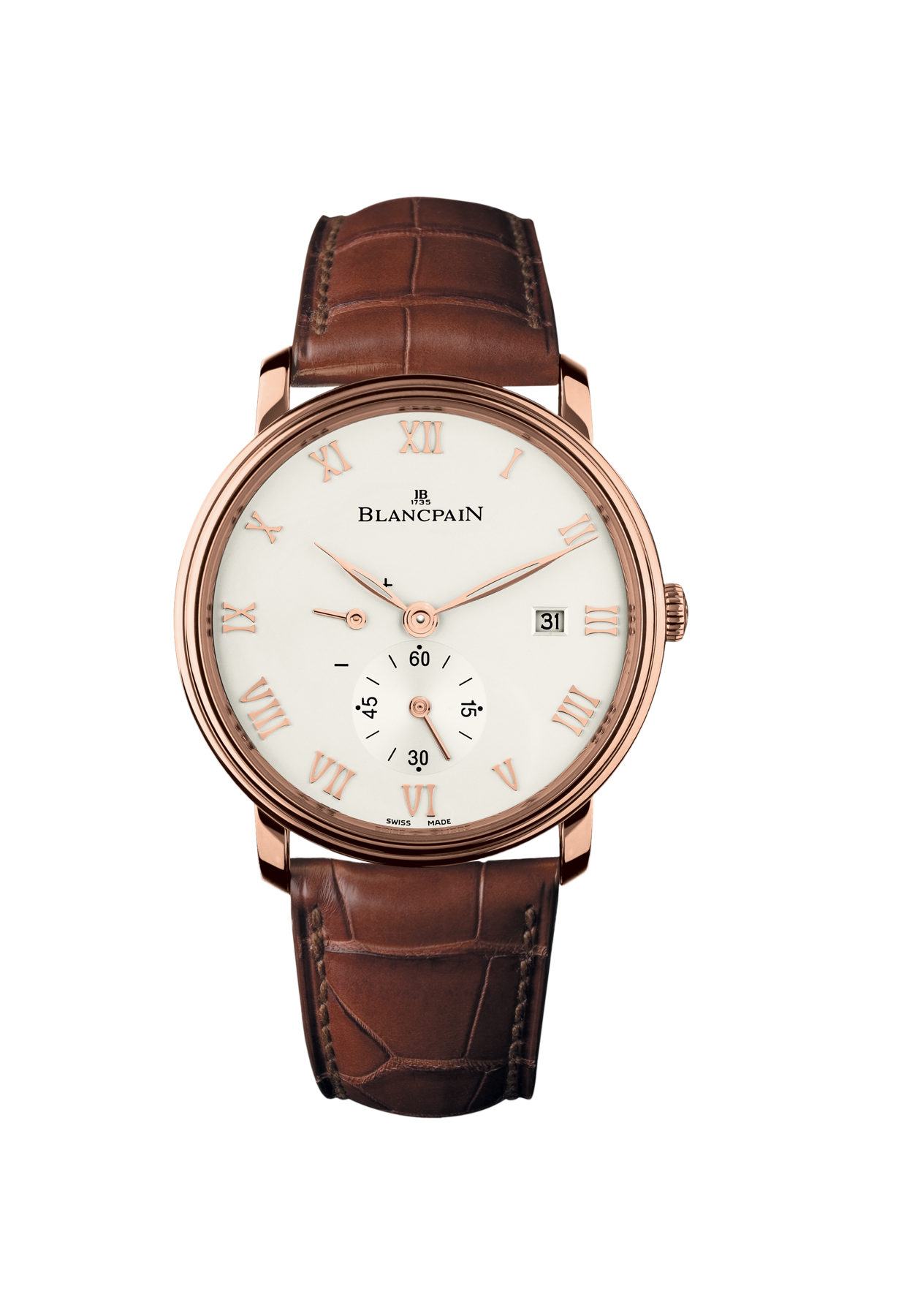 Blancpain Villeret Small Seconds Date & Power Reserve Mechanical Mens Watch 6606-3642-55b