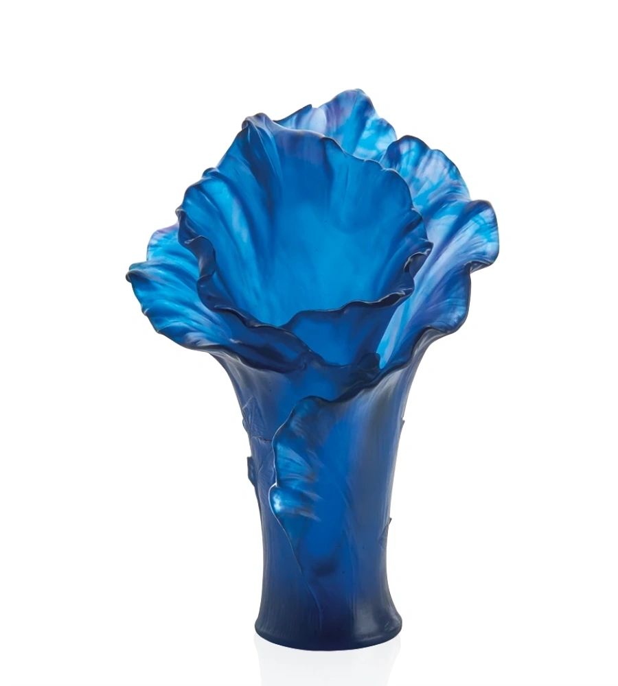 Daum Arum Bleu Nuit Vase, Large