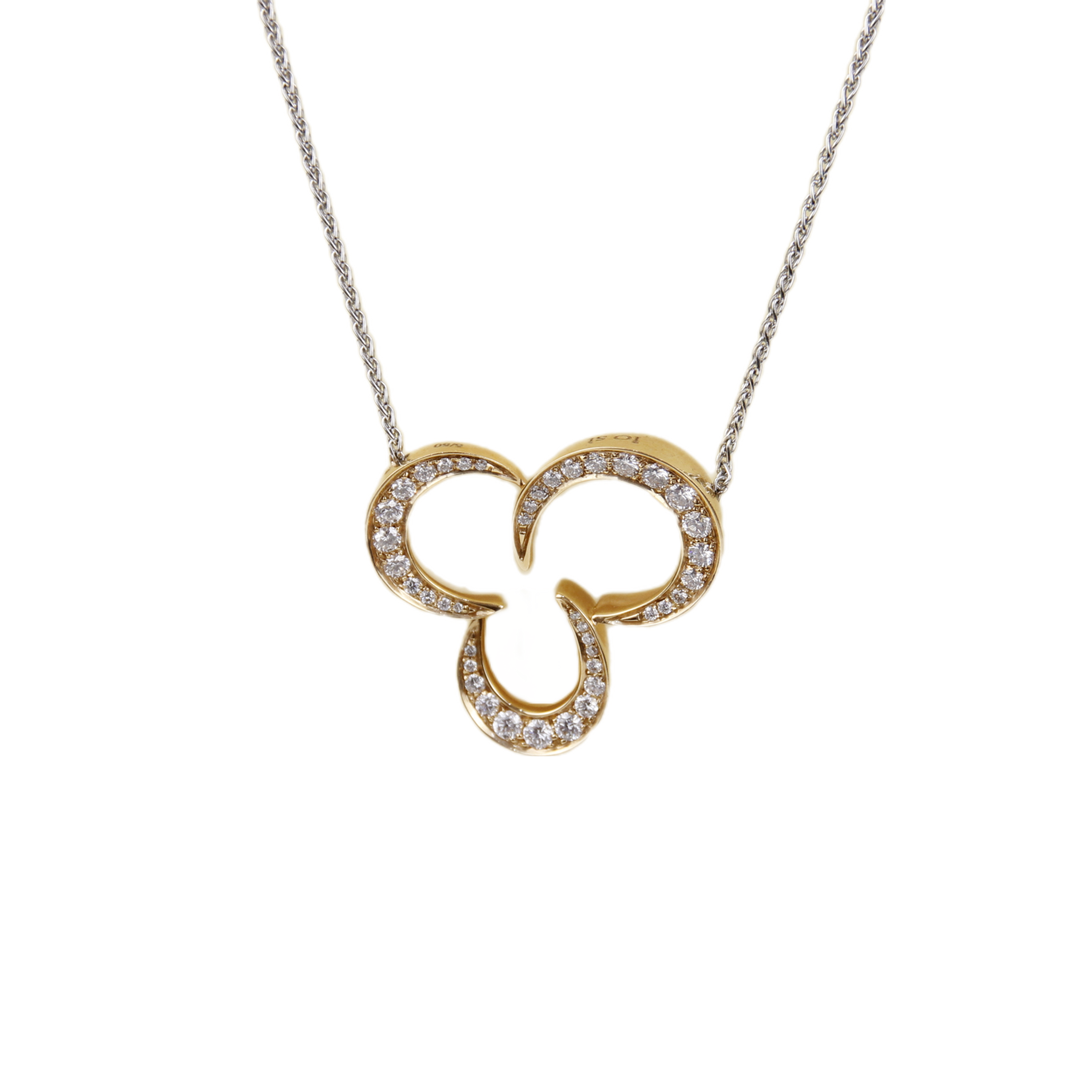 IO SI 18K Rose Gold Diamond Necklace