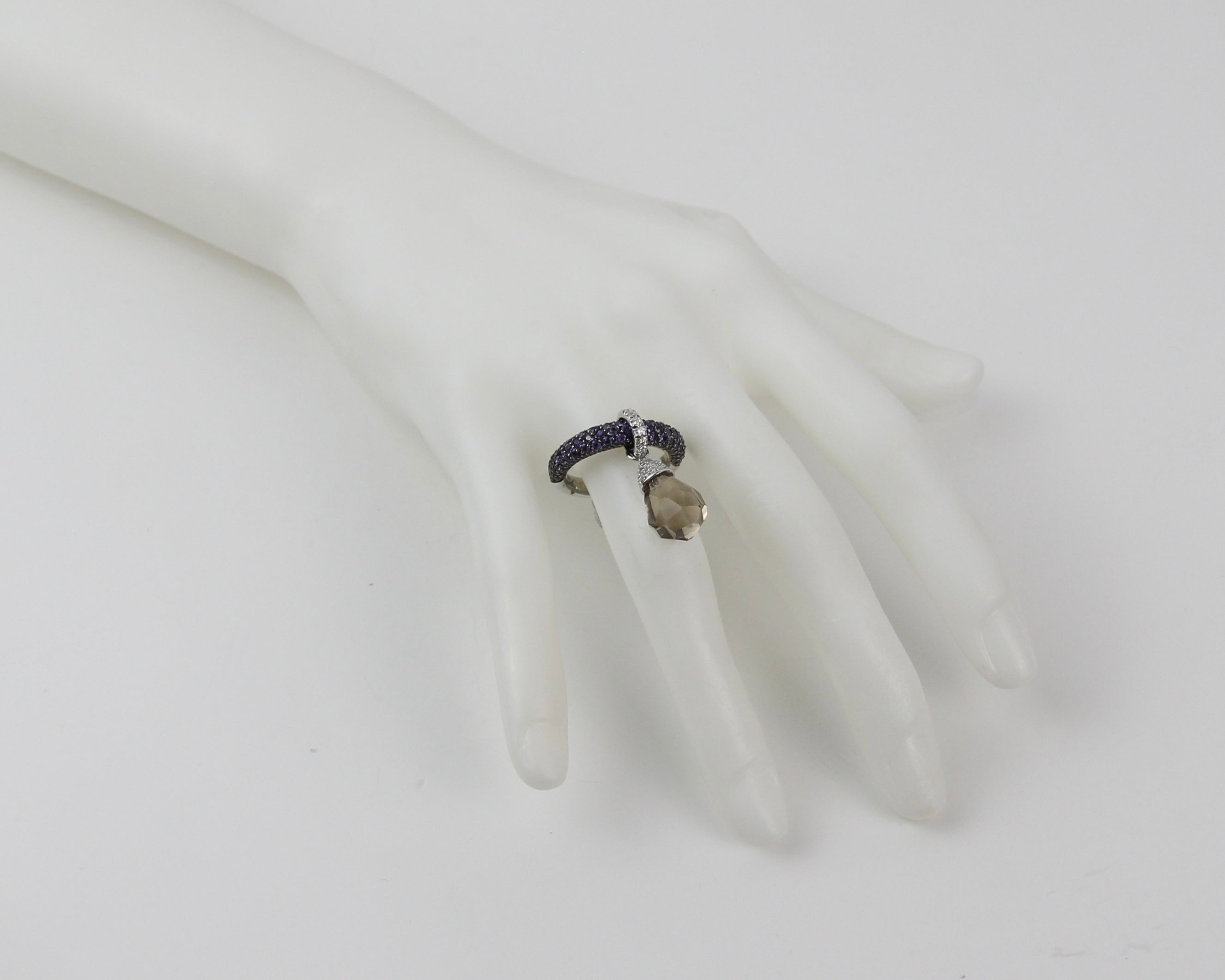 Stefan Hafner 18K White Gold Diamond & Sapphire Ring