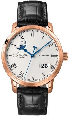 Glashutte Original Senator Panorama Date Moonphase Mens Watch 100-04-32-15-04