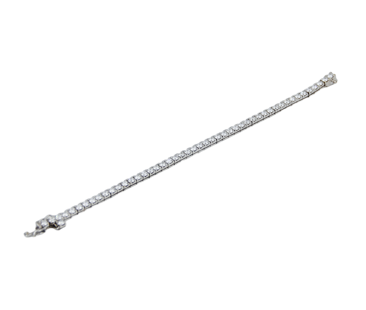 ECJ Collection 18K White Gold Diamond Tennis Bracelet 5.88ct. tw