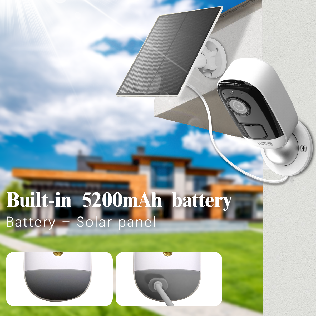 Built-in 5200mAh battery