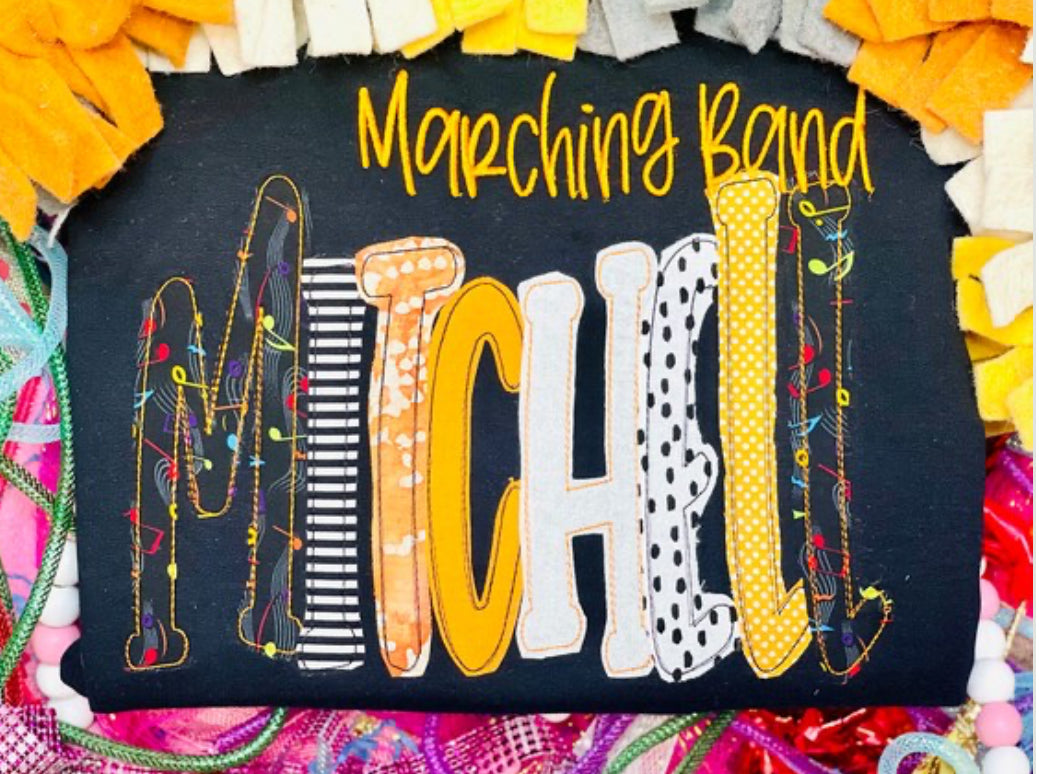 Embroidered Marching Band Sweatshirt/Tee