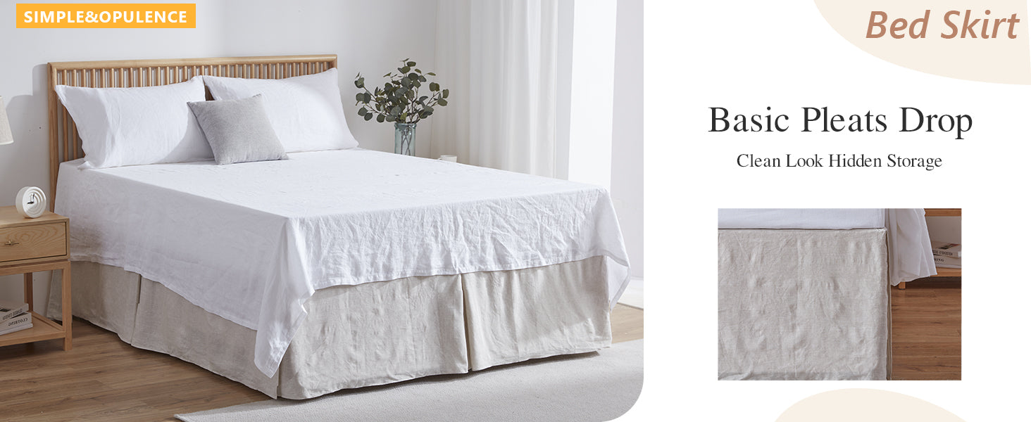 Simple&Opulence Basic Linen Bed Skirt