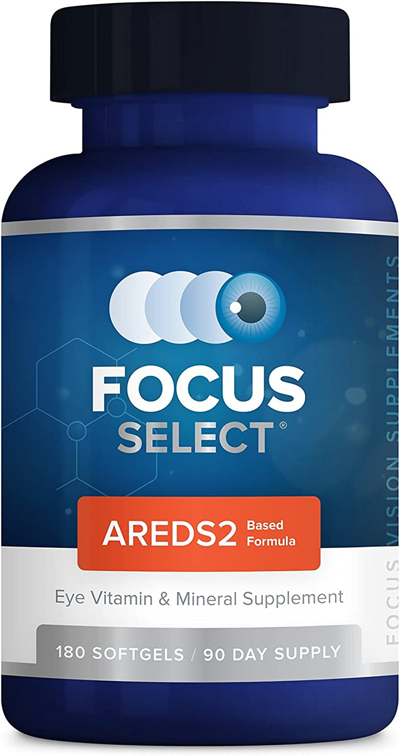 Focus Select? AREDS2 Based Eye Vitamin-Mineral Supplement - AREDS2 Based Supplement for Eyes (60 Ct. 30 Day Supply) - AREDS2 Based Low Zinc Formula - Eye Vision Supplement and Vitamin