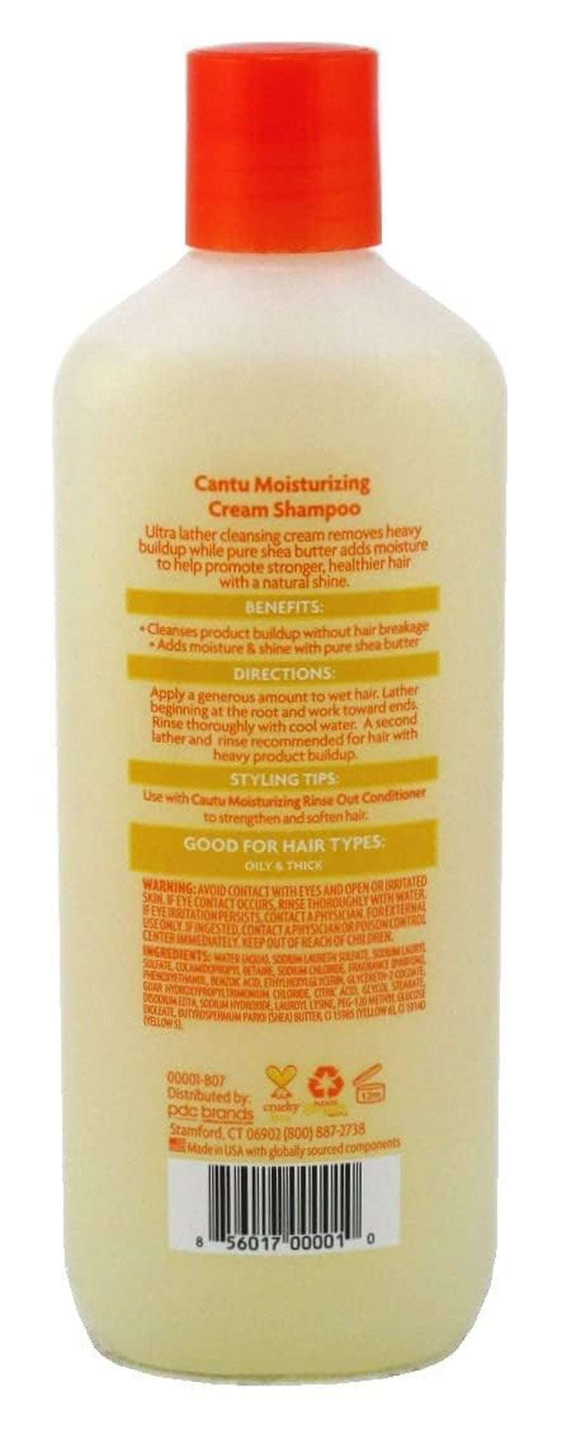 Cantu Shea Butter Shampoo Moisturizing Cream 13.5 Ounce (399Ml) (2 Pack)