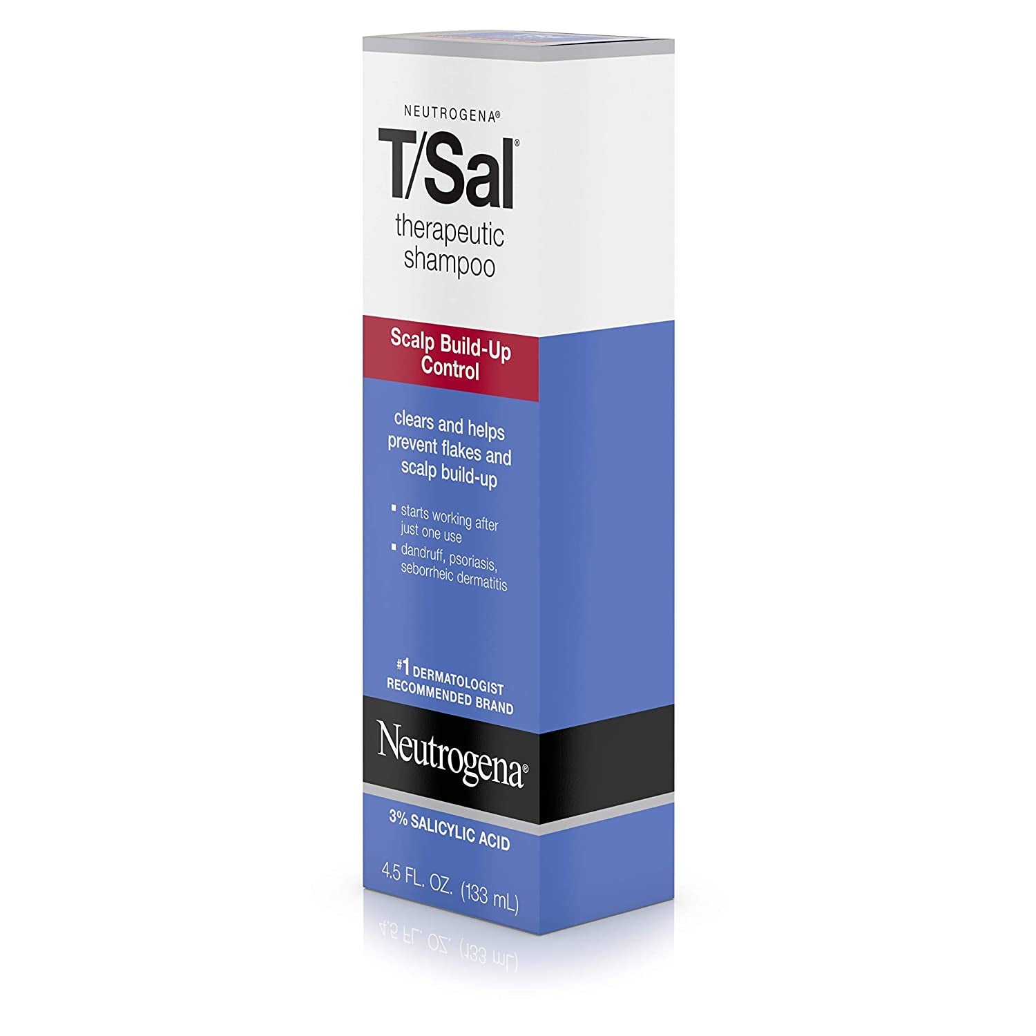 Neutrogena T/SAL Therapeutic Shampoo for Scalp Build-Up Control with Salicylic Acid, Scalp Treatment for Dandruff, Scalp Psoriasis & Seborrheic Dermatitis Relief, 4.5 Fl. Oz