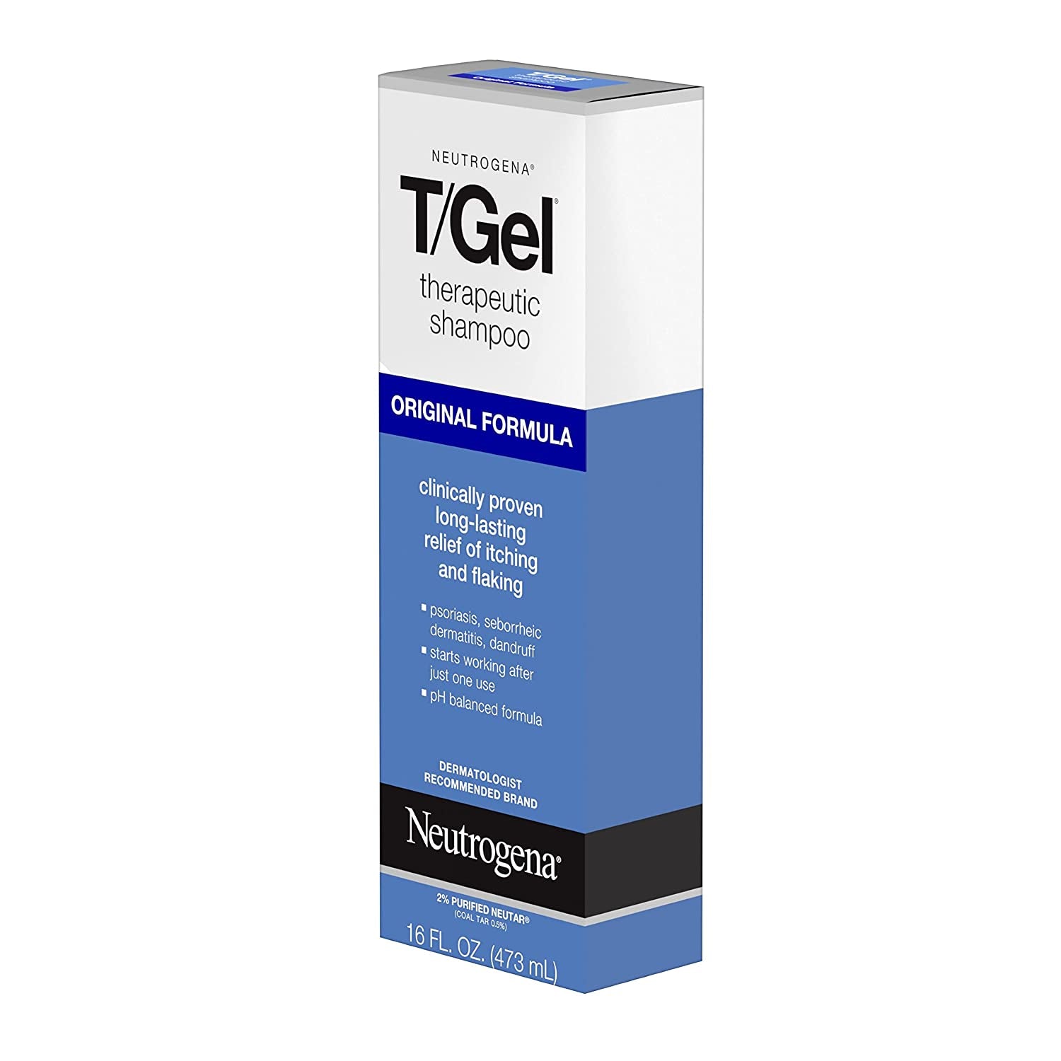 Neutrogena T/Gel Therapeutic Shampoo Original Formula, Anti-Dandruff Treatment for Long-Lasting Relief of Itching and Flaking Scalp as a Result of Psoriasis and Seborrheic Dermatitis, 16 Fl Oz