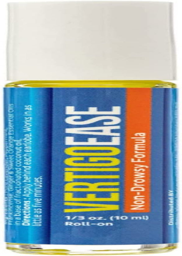 Basic Vigor Vertigo Ease Roll-On (10Ml) - Natural & Fast-Acting Vertigo and Dizziness Support with Lavender, Ginger, Frankincense & Essential Oils - Combat Travel Sickness