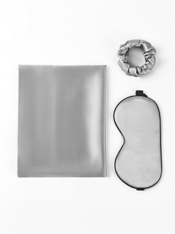 19Momme Ensemble De 3 Pièces Ensemble de Sommeil De Beauté Respectueux De La Peau En Soie (Taie d'Oreiller Enveloppe)