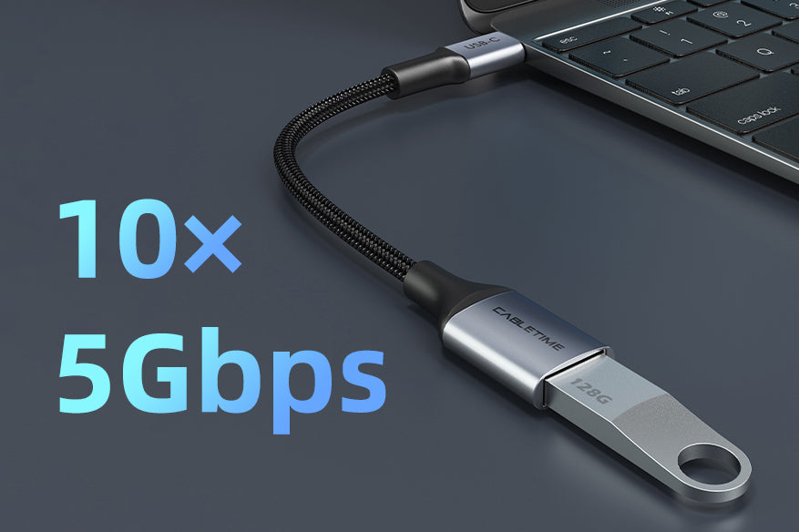 USB-C to Micro USB 2.0 Adapter OTG 480Mbps Fast Charge - CABLETIME