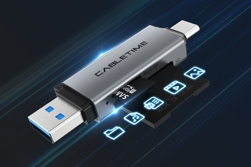 USB-C to Micro USB 2.0 Adapter OTG 480Mbps Fast Charge - CABLETIME