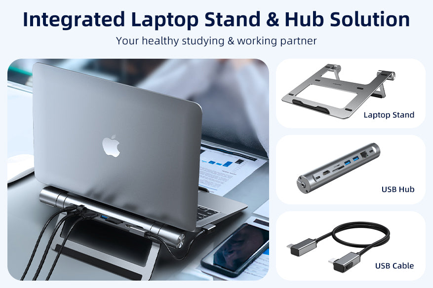 Laptop Docking Station Stand 8 IN 1 for Macbook - CABLETIME