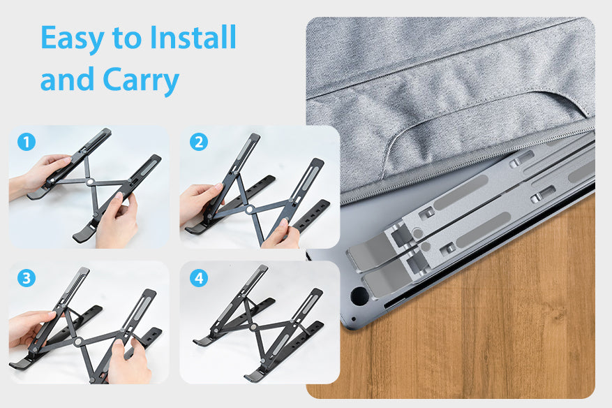 Portable Foldable Laptop Stand Aluminum Adjustable – CABLETIME