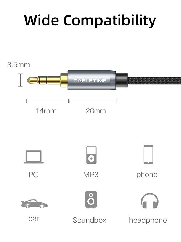3.5 MM Male To Female Aux Audio Extension Cable