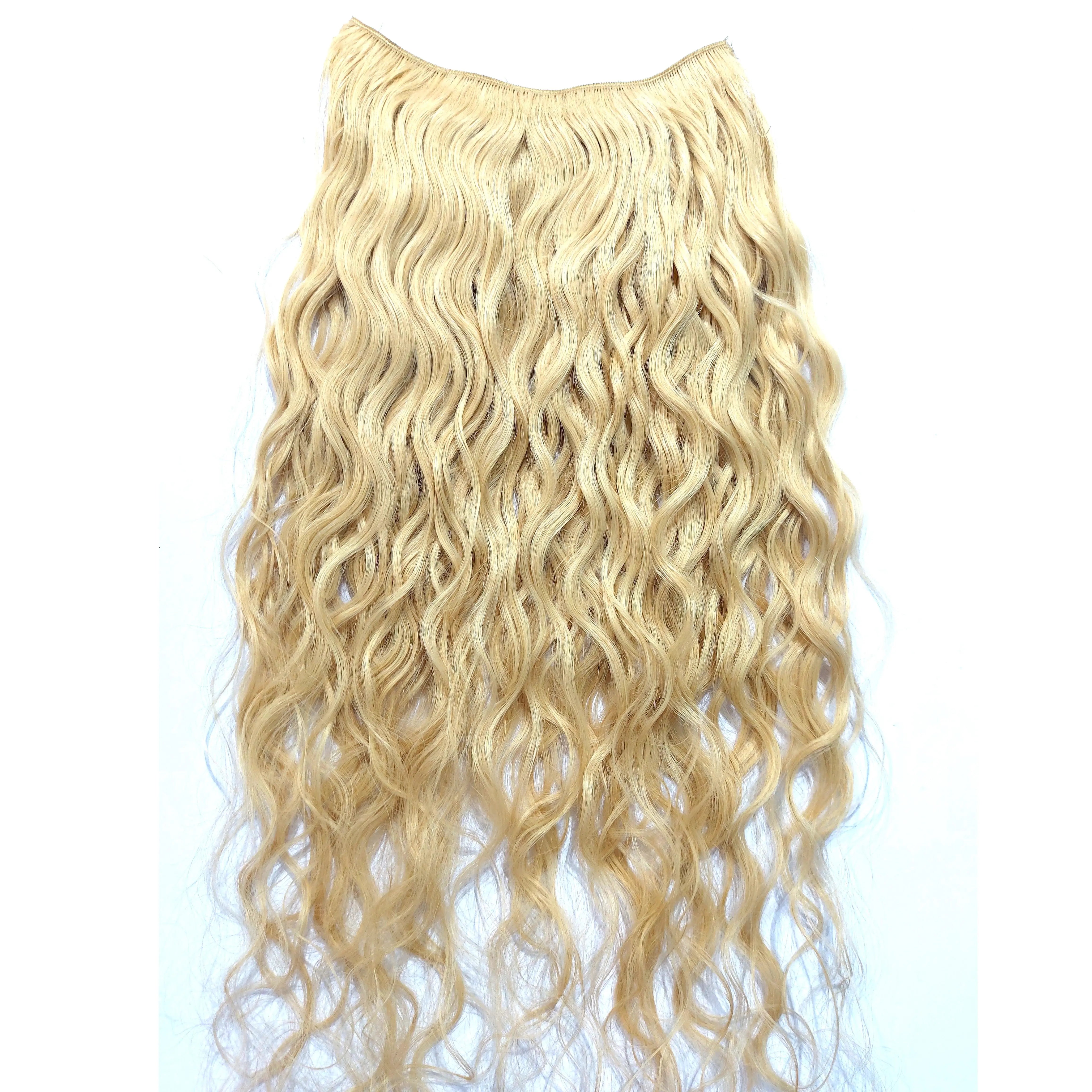 Blonde Clip in Extensions Human Hair