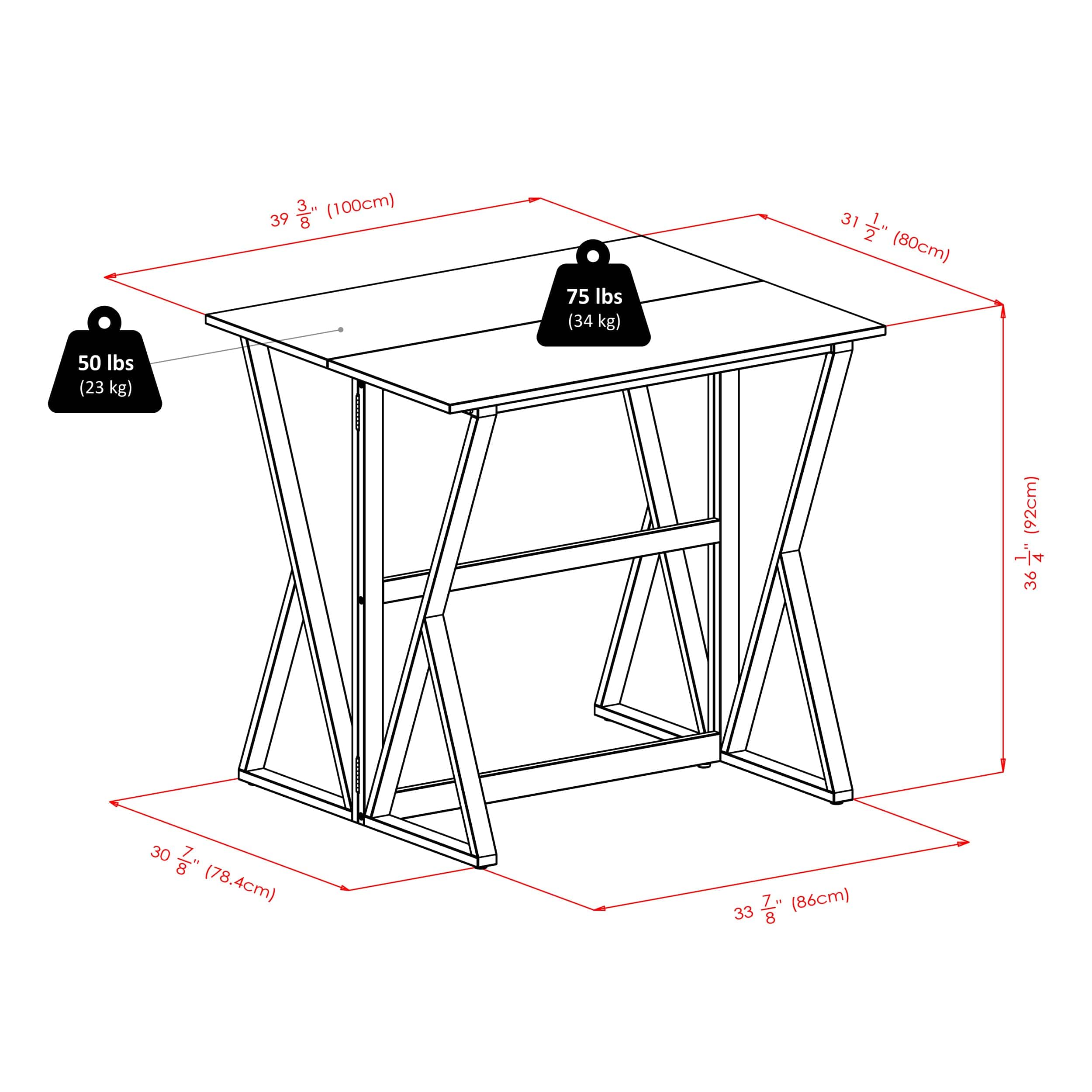 Harrington 3-Pc Drop Leaf High Table with Cushion Saddle Seat Bar Stools, Walnut and Black