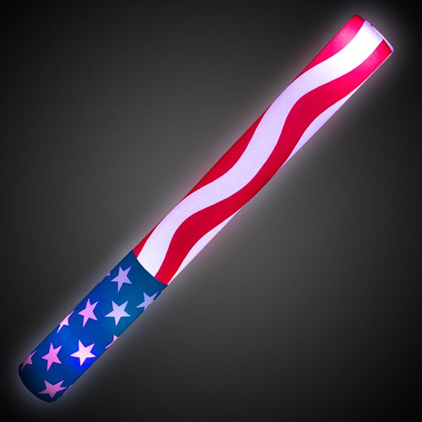 Light Up American Flag Foam Baton 16