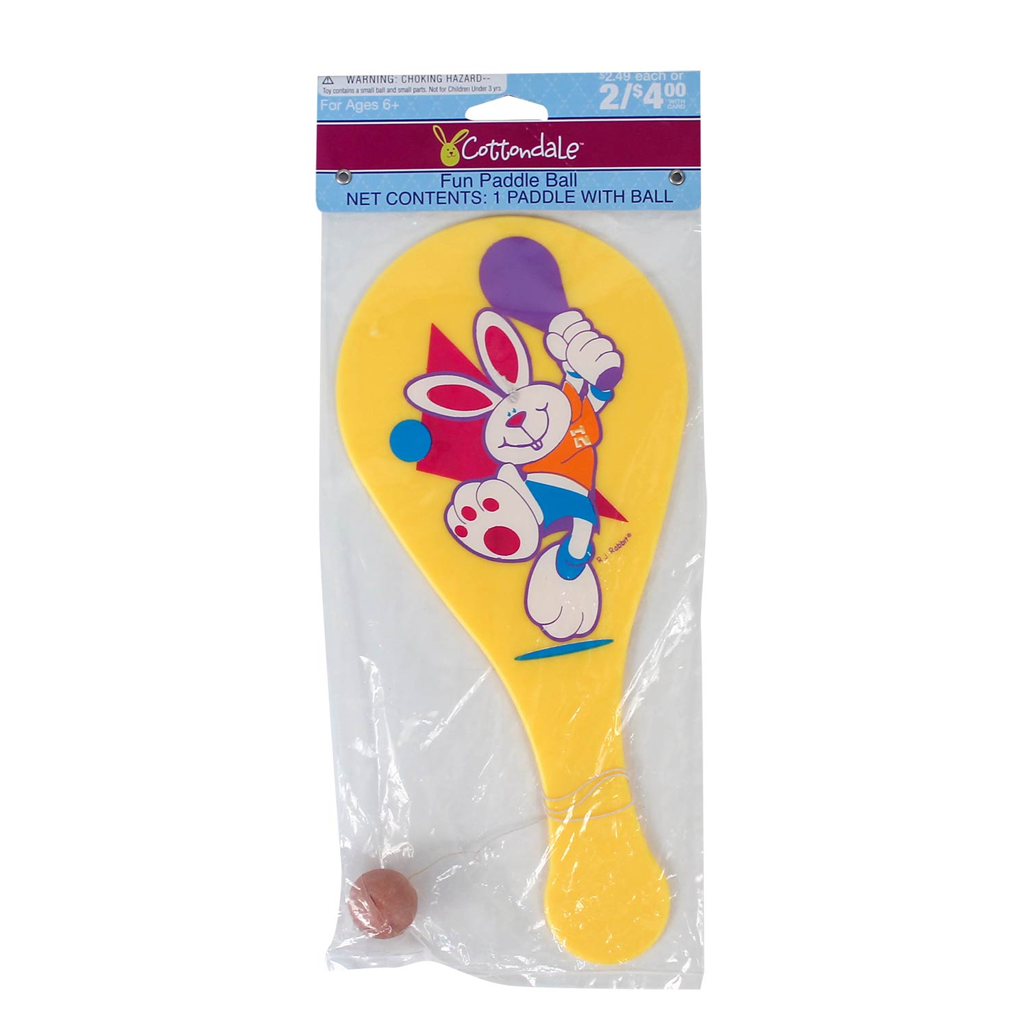 Easter Paddle Ball Assorted 10.5
