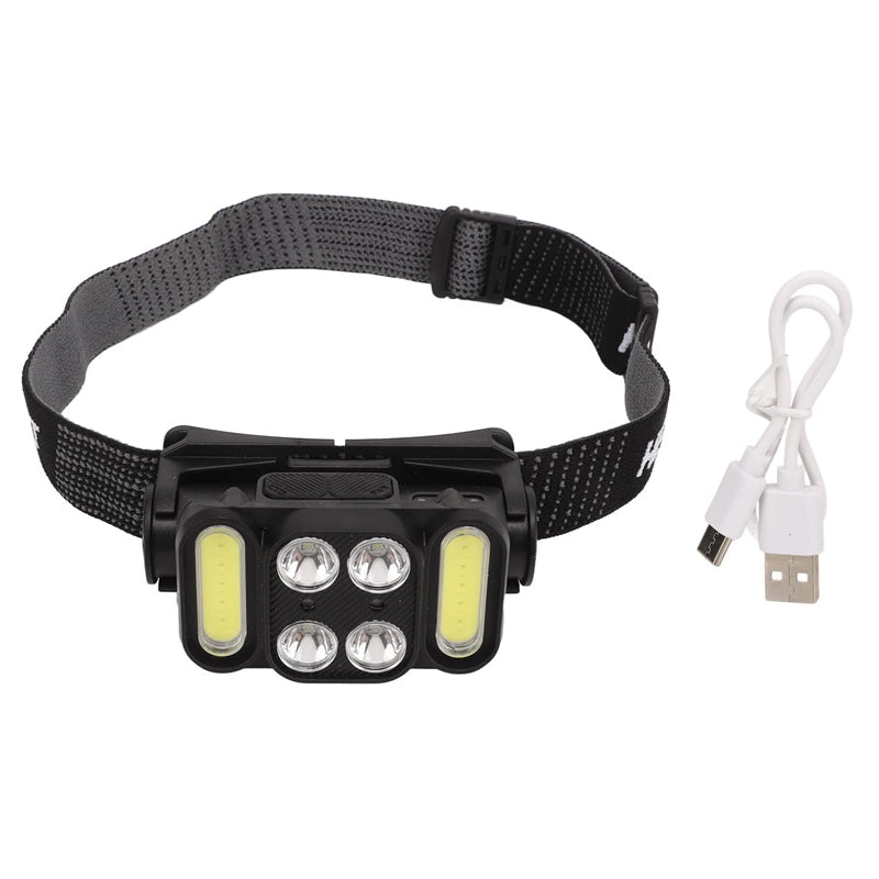 4LED COB Headlamp Super Bright Outdoor Head Light- Type C Charging