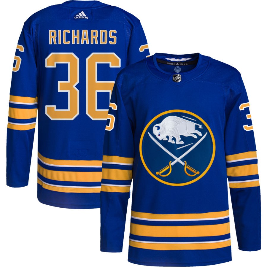 Justin Richards Buffalo Sabres adidas Home Authentic Pro Jersey - Royal