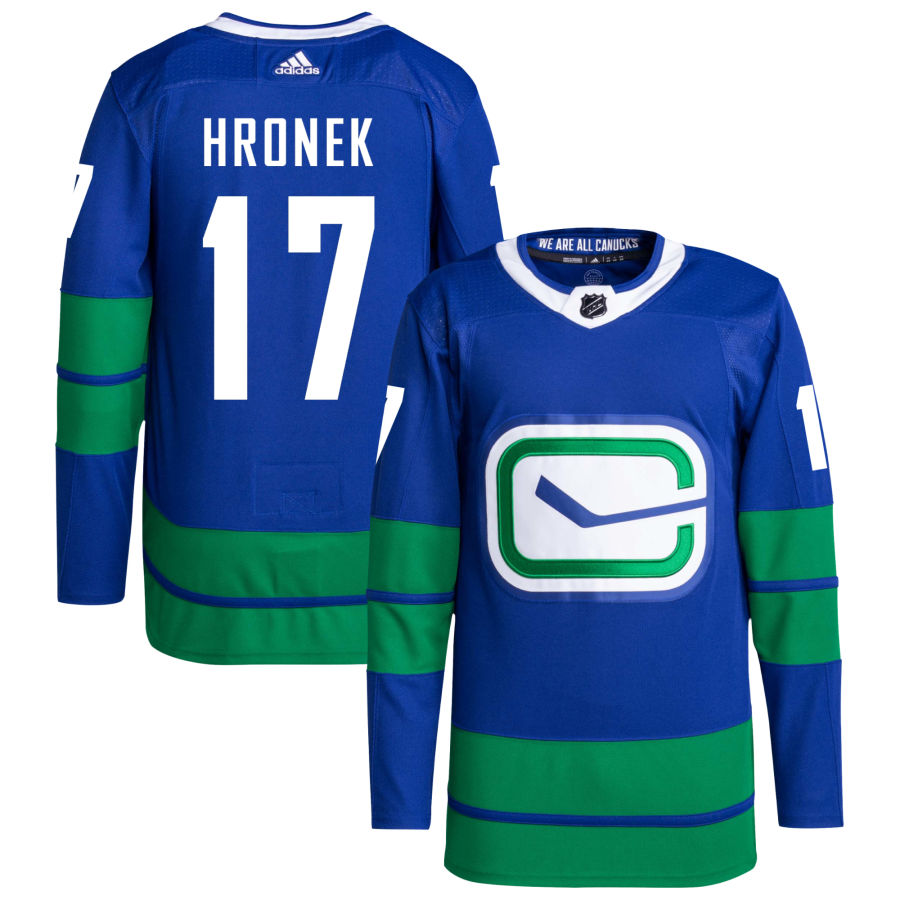 Filip Hronek Vancouver Canucks adidas Primegreen Authentic Pro Jersey - Royal