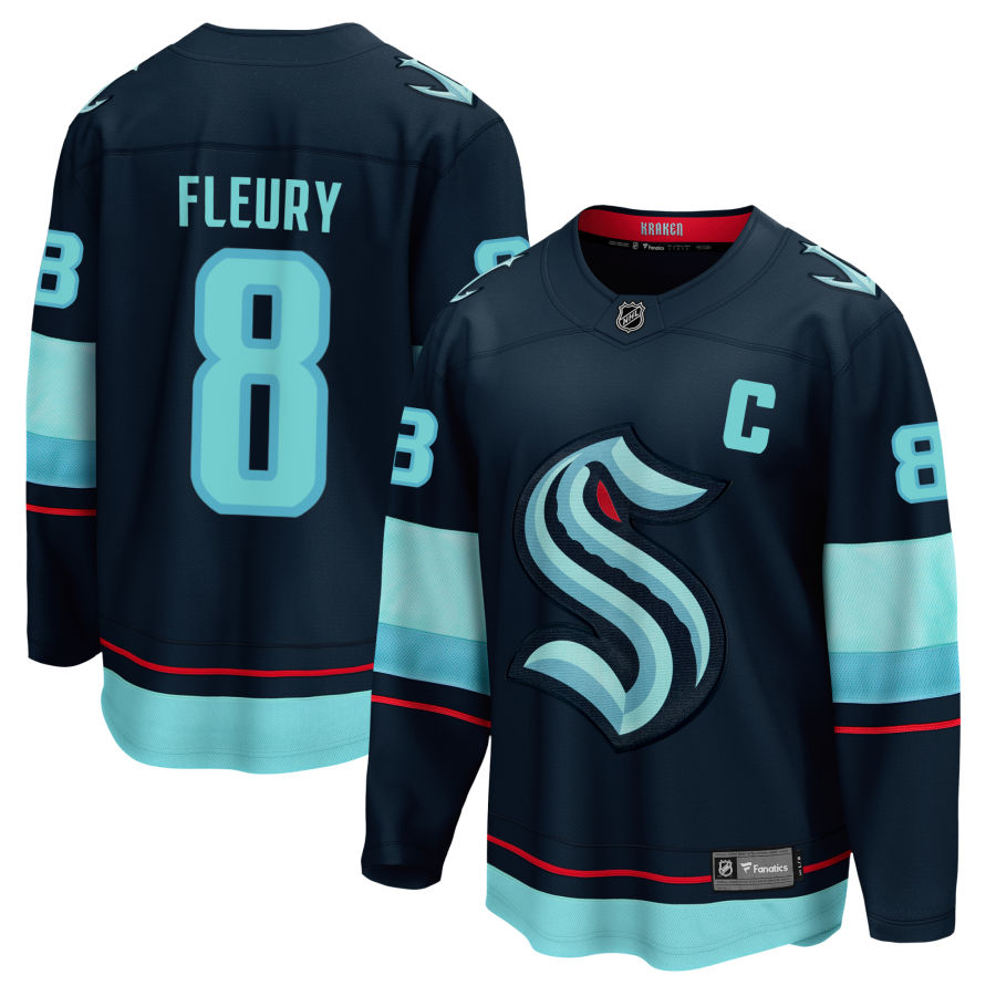 Cale Fleury Seattle Kraken Fanatics Branded Home Breakaway Jersey - Navy