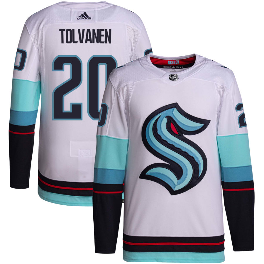 Eeli Tolvanen Seattle Kraken adidas Away Primegreen Authentic Jersey - White