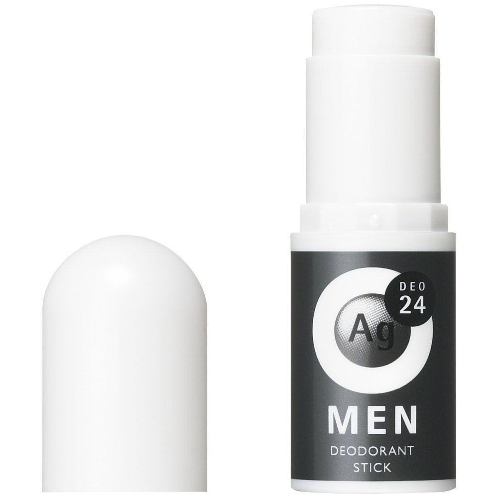 Shiseido Ag Deo 24 MEN Deodorant Stick Male Deodorant - Silver Ions Stick, Unscented, 20g