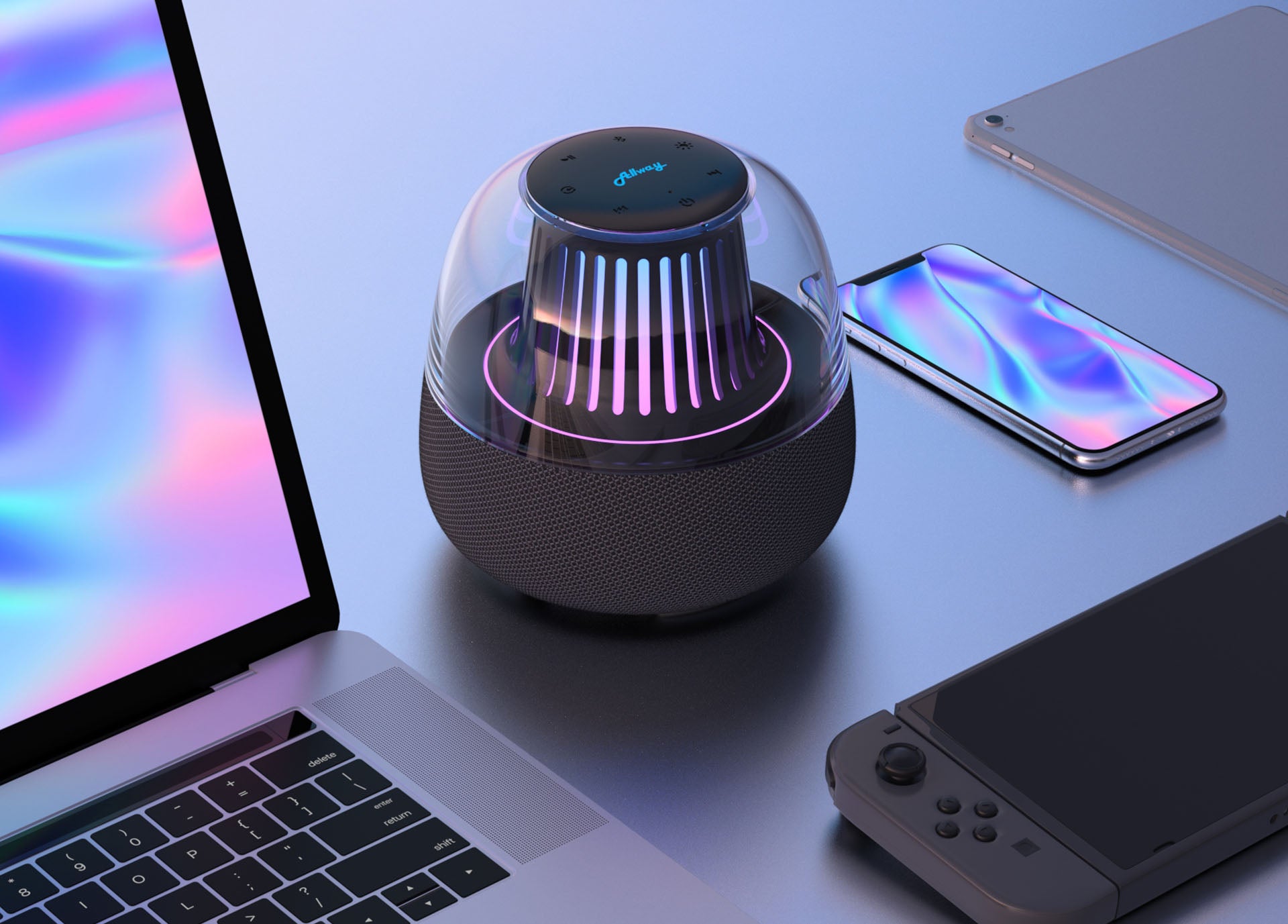 Allway Halo20 Wireless Bluetooth Speaker With RGB Lights allway-halo20-wireless-bluetooth-speaker-with-rgb-lights