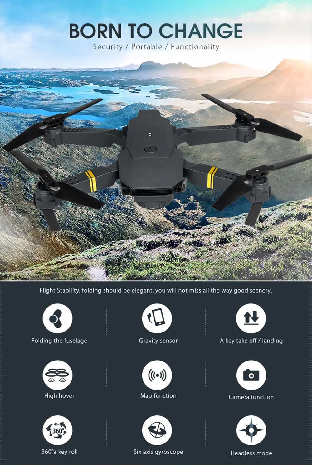 E58 drone features