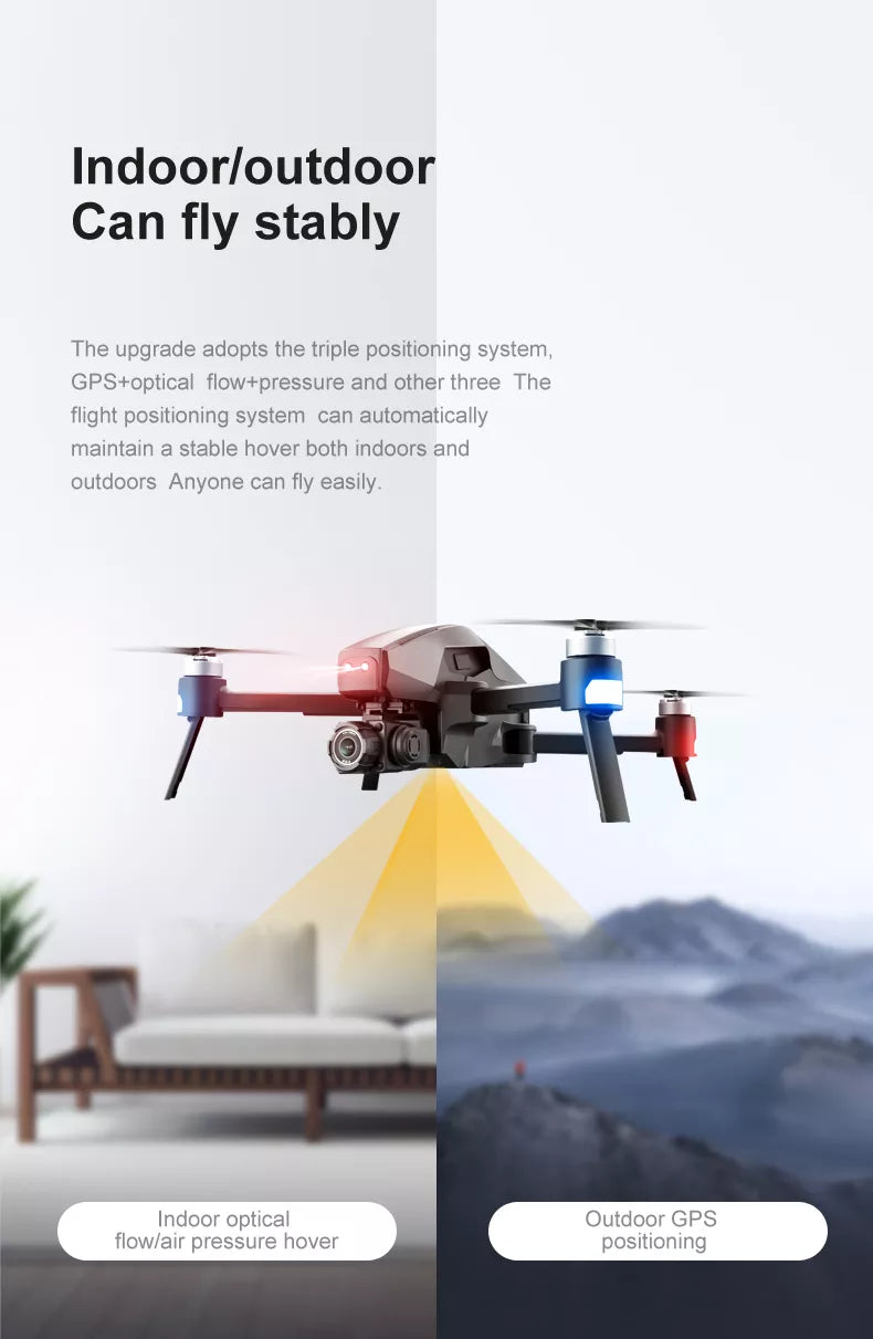 4DRC M1 Pro 2 drone, upgrade adopts the triple positioning system, GPS+optical flow+