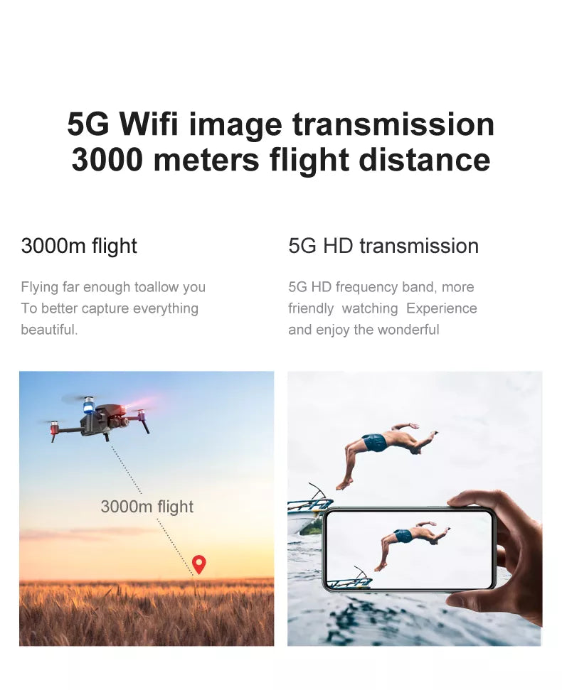4DRC M1 Pro 2 drone, 5G Wifi image transmission 3000m flight Distance 3000