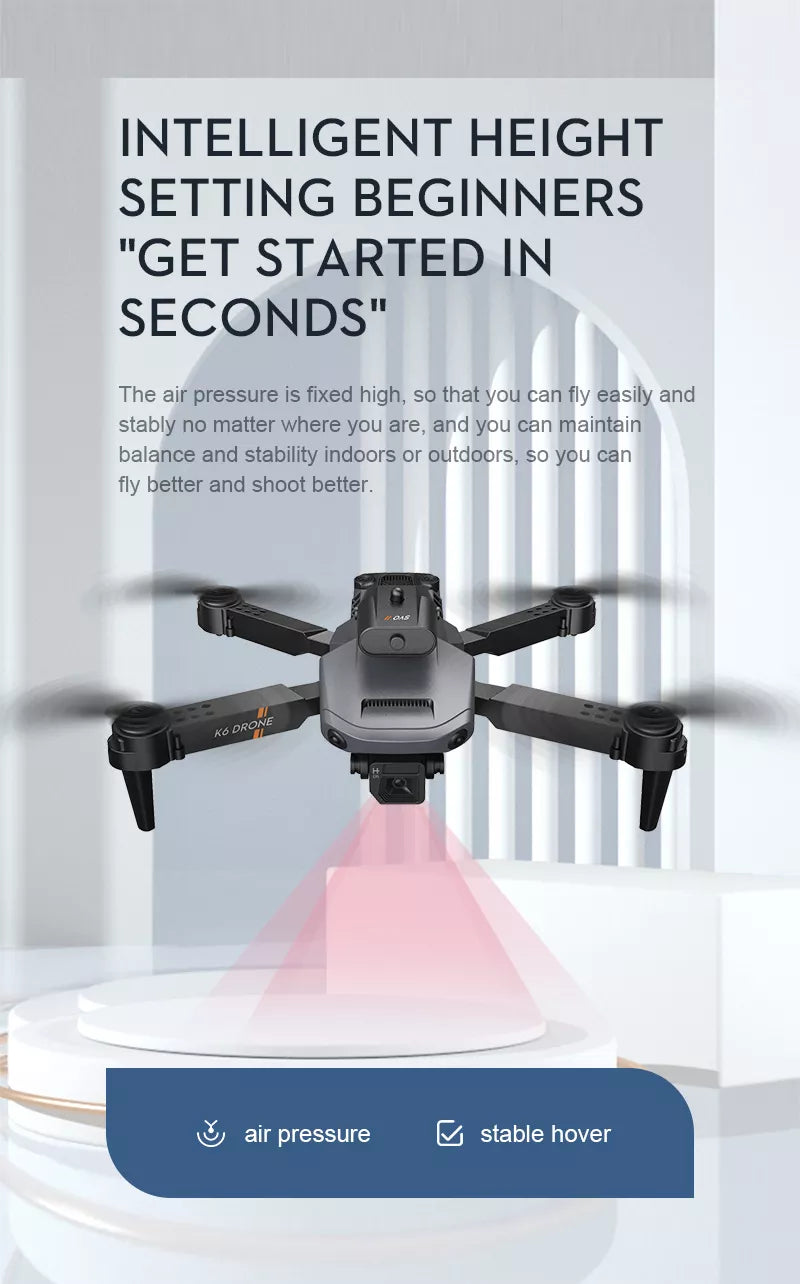 K6 Drone, intelligent height setting beginners "get started in seconds" air pressure is fixed