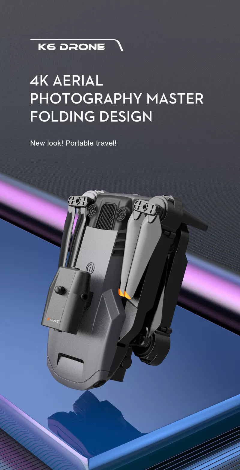K6 Drone, k6 drone 4k aerial photography master folding design new i