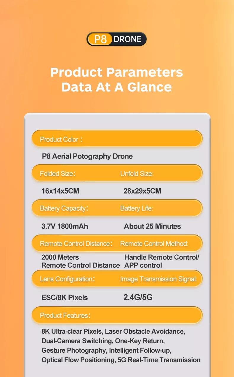 P8 Drone Parameters