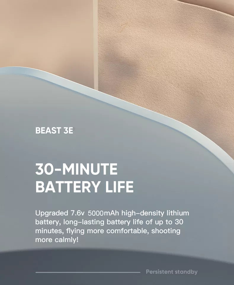 BEAST 3E 30-MINUTE BATTERY LIFE Upgraded 50oOmAh