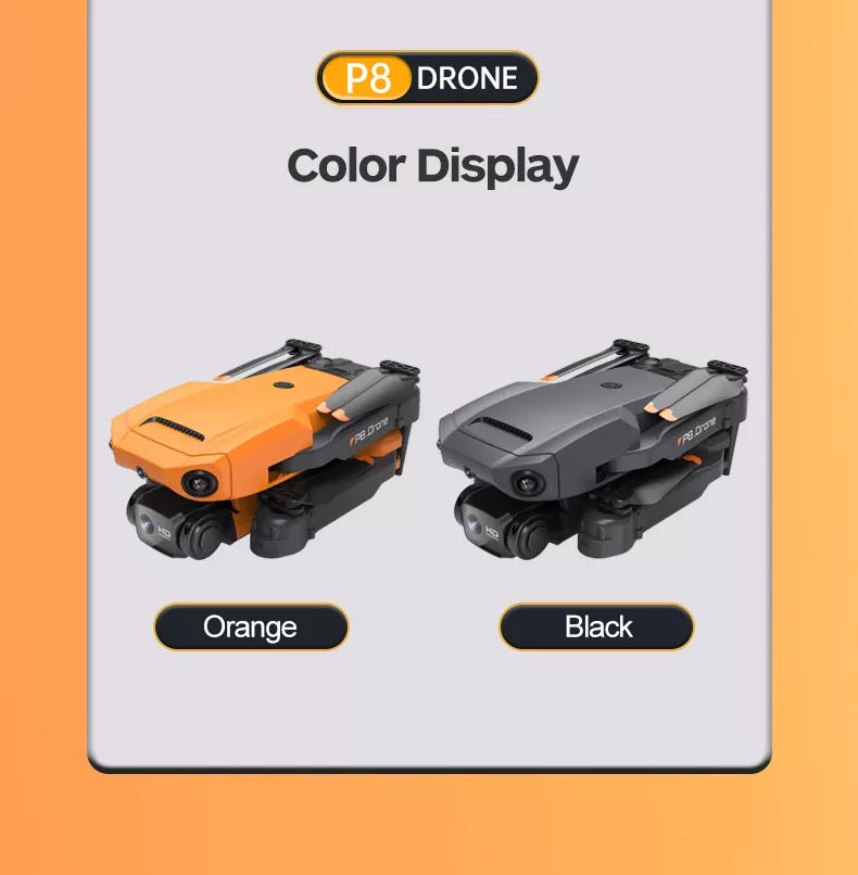 P8 Drone, p8 drone color display orange black abdt