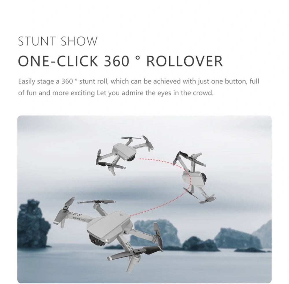 E88 Drone, stunt show one-click 360 rollover easily stage a 360 stunt