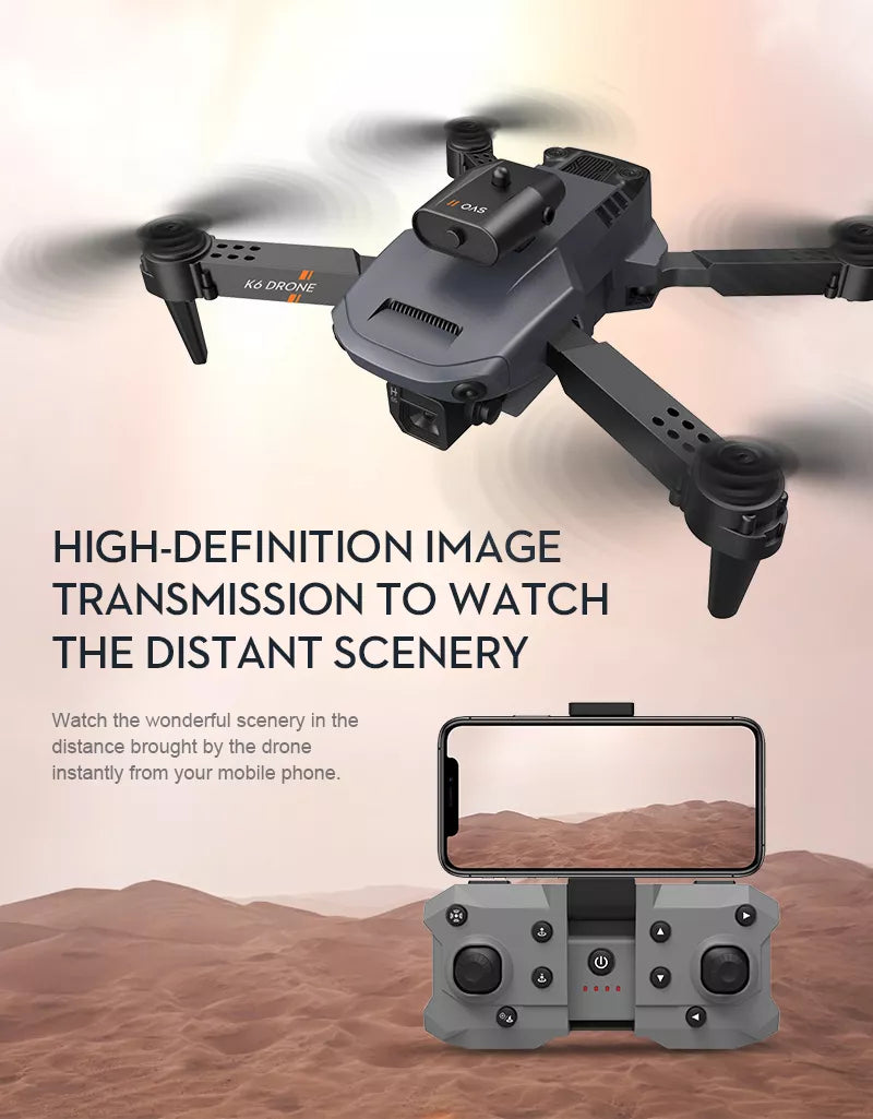 K6 Drone With Camera 4K HD Four Side 360 Obstacle Avoidance UAV Quadcopter Mini Drone 18 K6 Drone, ous drone high-definition image transmission to watch the distant